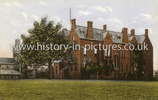 The College and St John's Church, Harlow, Essex. c.1912